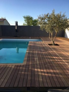 piscine avec terrasse en bois